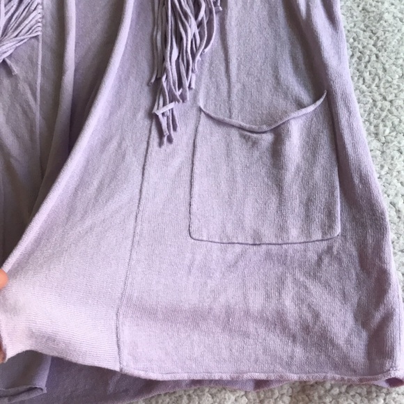 Grainne & Co linen blend fringe cardigan 1 S - Picture 8 of 10